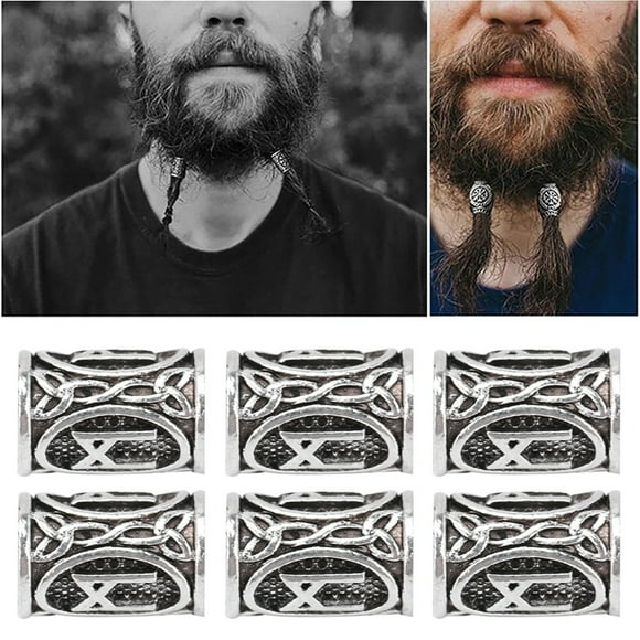 Men Hair Beads, Exquisite Beard Beads for Beard for Braided Hair