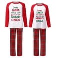 thumbnail image 2 of Conjuntos de pijamas a juego para pareja de Navidad, ropa de dormir corta para adultos, ropa de salón, Dear Santa, She's & He's The Naughty Ones, 2 of 3