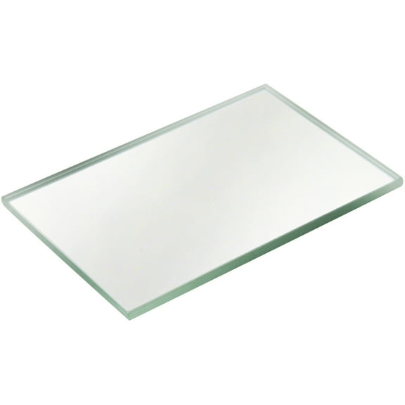Plymor 2" x 3" Rectangle, 3mm Thick Non-Beveled Glass Mirror, Pack of 6
