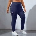 thumbnail image 4 of Pantalones de yoga para mujer con cintura ancha y pernera acampanada - Nailon/spandex, S-XXL, cintura alta, color liso, ropa deportiva, 4 of 4