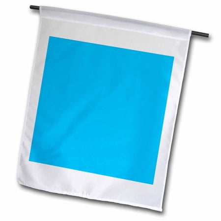3dRose Plain Sky blue - solid one single color - light bright vibrant blue - modern contemporary simple - Garden Flag  12 by 18-inch