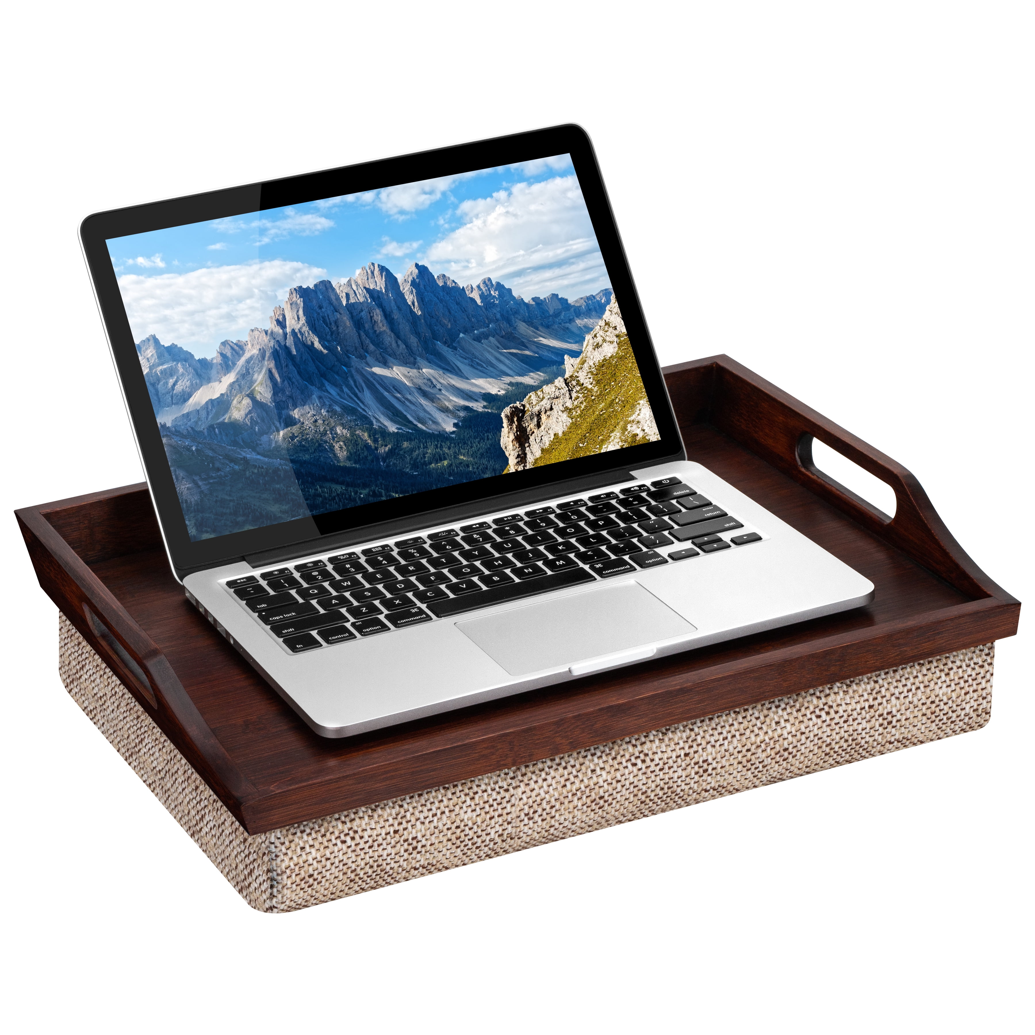 Rossie Home Bamboo Lap Tray with pillow Espresso