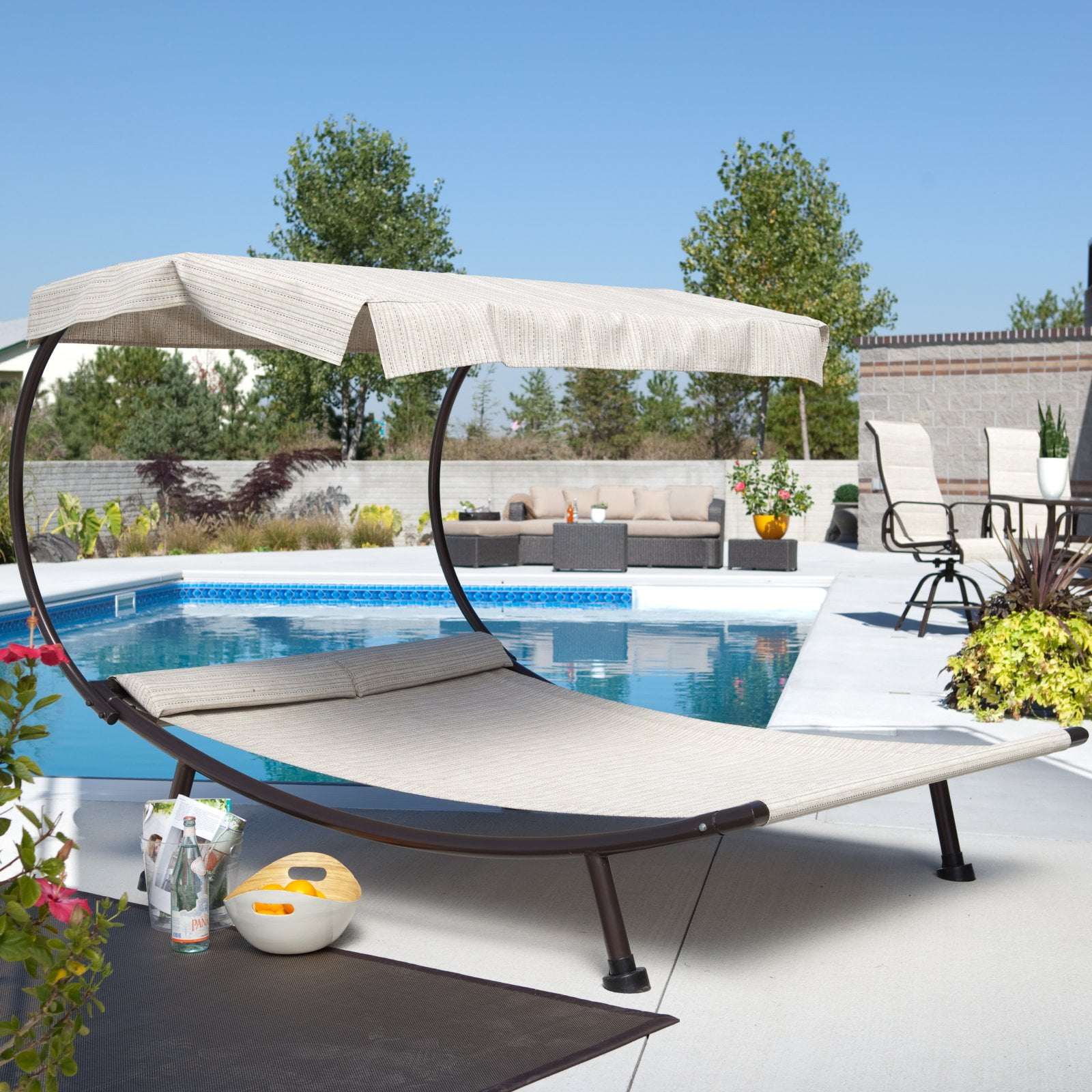 Coral Coast Del Rey Double Chaise Lounge with Canopy by Terrace Living Company LLC