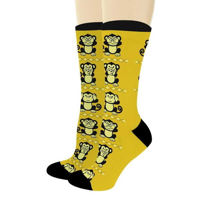 ThisWear Bumble Bee Present Honey Bee Socks Cute Bee Novelty Gifts Bumble  Bee Gifts 1-Pair Novelty Crew Socks 