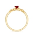 thumbnail image 2 of Rosec Jewels Ruby Diamond Engagement Ring for Women - Vintage Style Ring - AAA Quality Certified - with Jewelry Box, 18K Yellow Gold, US 5.00, 2 of 8