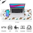 thumbnail image 5 of Long Mouse Pads for Desk,Brown and Teal Dinosaur Pattern Desk Mats on Top Of Desks, Desk Mouse Pad Extra Large with 3mm Non-Slip Base and Stitched Edge for Gaming,Office,Work,Home 31.5"x11.8", 5 of 6