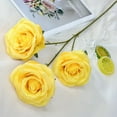 thumbnail image 6 of Gold Artificial Rose 20-Inch, Lifelike Faux Rose Bulk for Home Decor, Silk Flowers for Vase Arrangement Wedding Anniversary Valentine's Day Gift, Elegant Romantic Centerpiece(Triple-Head), 6 of 8