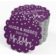 thumbnail image 4 of Inkdotpot Pack Of 100 Real Silver Foil Paper Tags Hugs & Kisses From The Wedding Favor Hang Tags, 4 of 6