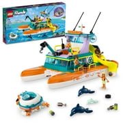 LEGO Friends Sea Rescue Boat 41734 Building Toy Set for Boys & Girls Ages 7+ Who Love the Sea, Includes 4 Mini-Dolls, a Submarine, Baby Dolphin and Toy Accessories for Ocean Life Role Play