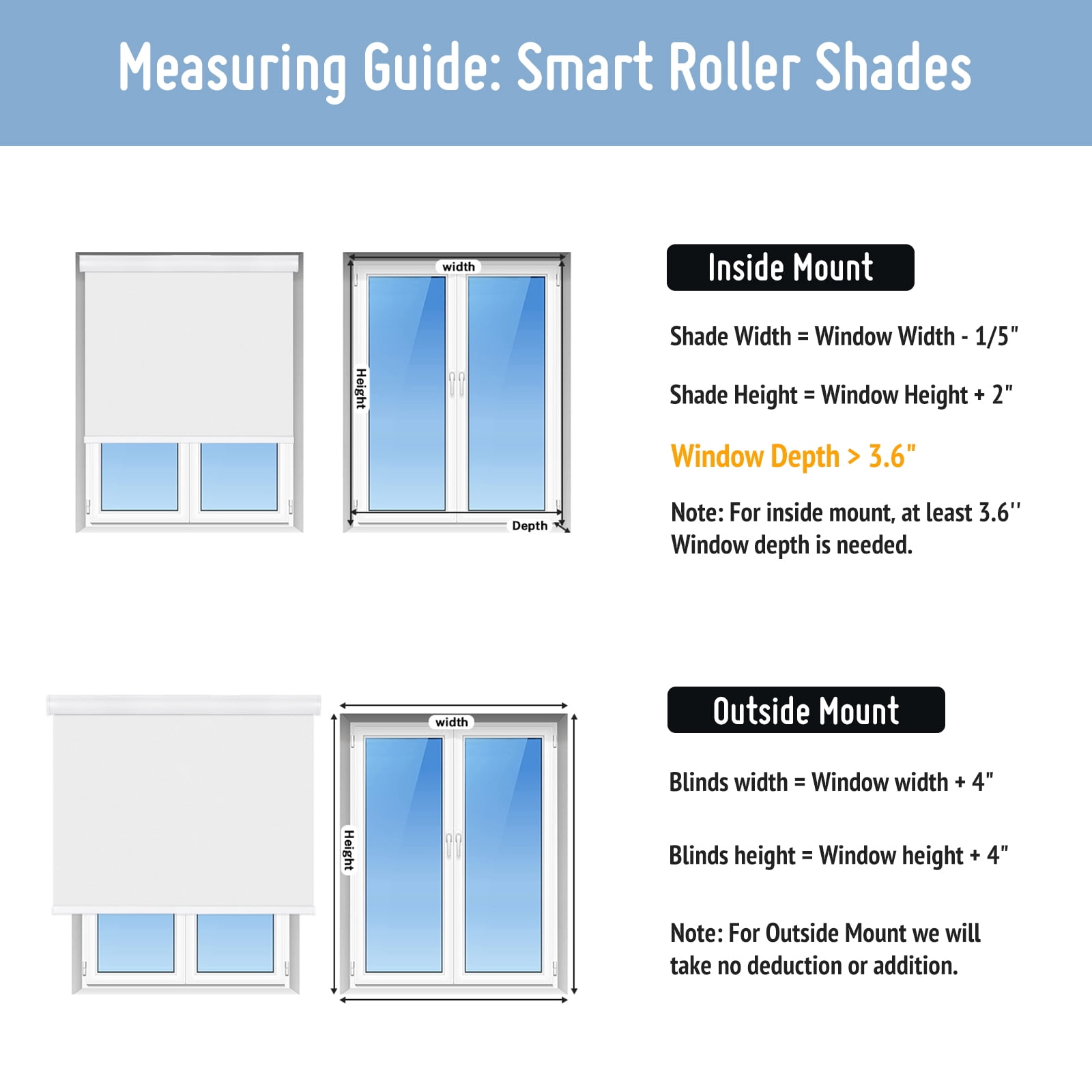 Keego Smart Motorized Roller Shades Work with WI-Fi Intelligent Sensor Shades with Remote Window Blinds work with Alexa Google for Smart Home Office,22"Wx36"H(White, Light Fithering)