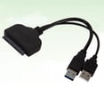 thumbnail image 3 of FRCOLOR Hard Drive Data Cable USB3.0 to SATA Adapter Cord 2.5 Inch Laptop Hard Drive Data Cable USB To Sata Easy Drive Line (Black),9.06"X1.57"X0.39", 3 of 4
