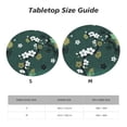 thumbnail image 7 of YFYANG Round Fitted Table Cloth, Waterproof Green Vintage Flower Texture Pattern Polyester Table Cover, Indoor Outdoor Decorative Tablecloths with Elastic Edge, 7 of 7