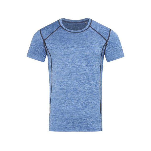 Stedman - Camiseta Sports Reflectante para Hombre (Azul Jaspeado)