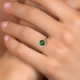 thumbnail image 4 of Gem Stone King 10K Rose Gold Green Nano Emerald and Diamond Women Engagement Ring (0.99 Cttw), 4 of 5