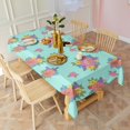 thumbnail image 3 of Pioneer Flower Floral Print Pattern Rectangle Tablecloth 60"x120", Waterproof Polyester Table Cloth, Wipeable Spillproof for Dining Camping Indoor Outdoor, 3 of 6