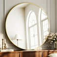 thumbnail image 2 of HARRITPURE 36" Rounded Bathroom Wall Mirror Vanity Mirror,Gold, 2 of 8