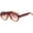 Tea Tea Gradient, variant on Sunglasses Women Shades UV400 Retro Rivets Decoration Gradient Men Round Sun Glasses-USA