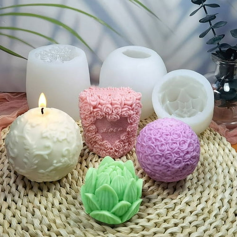 PRZY 3D silicone flower molds for soap making DIY fondant cake
