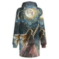 thumbnail image 3 of FcBaudy Robe à Capuche, Robes de Printemps pour Femmes, Robes pour Femmes Robe à Capuche à Manches Longues pour Femme avec Imprimé d'Halloween Robe Ample Mode Robe Courte Robe pour Femme, 3 of 5