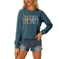 thumbnail image 3 of Sweatshirts for Women Jesus the Way the Truth the Life Graphic Long Sleeve Shirts Faith Pullover Sweater, 3 of 5