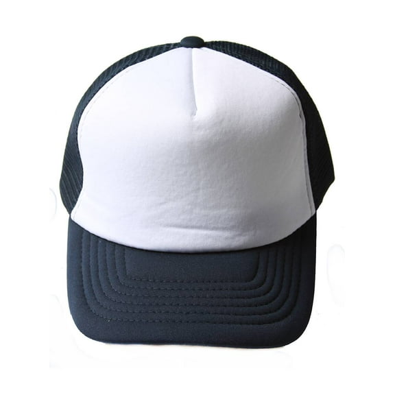 Vintage 2 Tone Foam Trucker Hat Cap Navy/White
