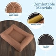 thumbnail image 2 of PETMAKER Dog Bed with Bolster, Nonslip Bottom, and Washable Cover (Brown), 2 of 6