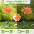 thumbnail image 2 of Uxcell 4 Pack Large Flower Garden Decor Stakes, 13 Inch Waterproof Metal Garden Stakes Decorative for Indoor/Outdoor [2 Yellow & Orange], 2 of 7