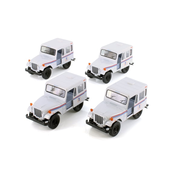 Kinsmart 1971 Jeep DJ-5B USPS Diecast Car Set - Box of 12 assorted 1/26 scale Diecast Model Cars