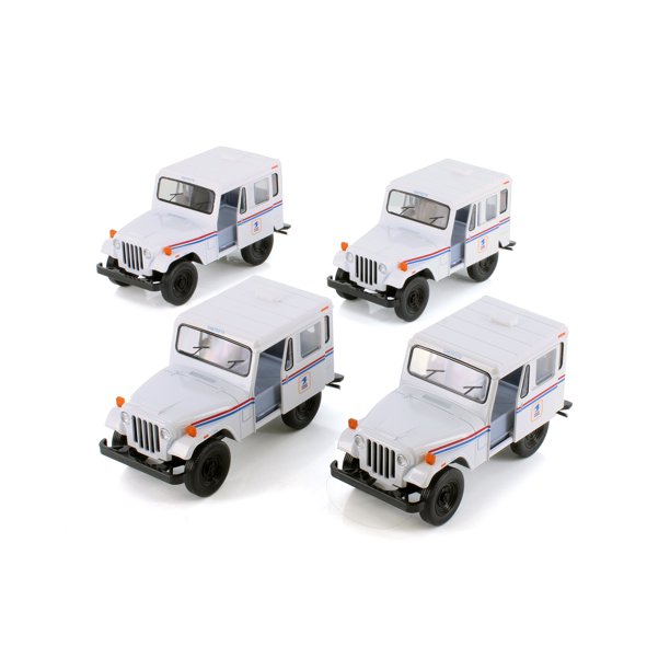 Kinsmart 1971 Jeep DJ-5B USPS Diecast Car Set - Box of 12 assorted 1/26