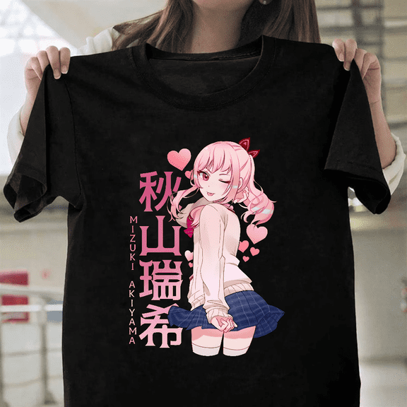 Mizuki Akiyama Project Sekai Anime Gaming Graphic Unisex T-Shirt, up to size 3XL.