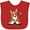 Red, variant on Inktastic Flower Corgi Boys or Girls Baby Bib