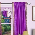thumbnail image 2 of Lined-Lavender Rod Pocket  Sheer Sari Curtain / Drape  - 80W x 96L - Pair, 2 of 4