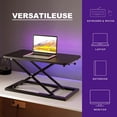 thumbnail image 5 of Single 24 inch Scissors Lift Keyboard and Mouse Riser, Height Adjustable Standing Desk Converter for Ergonomic Sit Stand Workstations，suitable to hold large/small items (24inch, Black), 5 of 8
