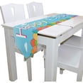 thumbnail image 3 of SKYSONIC Rectangle Easter Decorated Colorful Egg Printed Table Runner 13x90in for Wedding Birthday Holiday, 3 of 5
