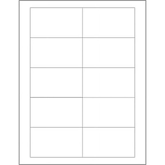 1,000 3 1/2 x 2" White Rectangle Laser Labels 10/Sheet