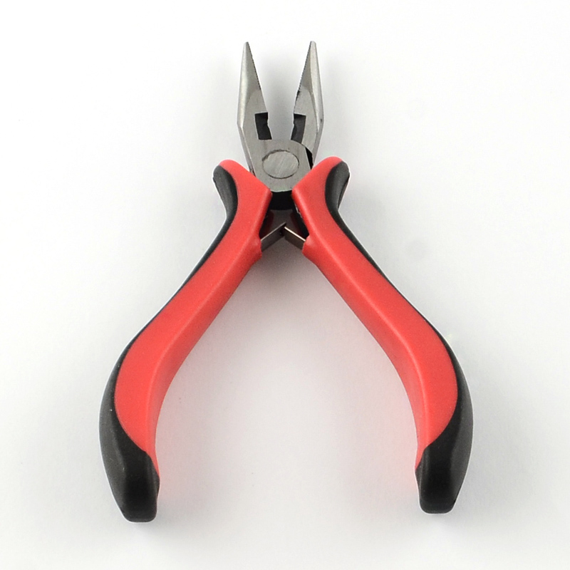 1Set 45# Carbon Steel Jewelry Plier Sets Round Nose Plier Side Cutting Plier Bent Nose Plier and Flat Nose Plier Red 20x33.5x5.5cm