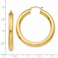 thumbnail image 3 of Real 14kt Yellow Gold Polished 5mm Lightweight Hoop Earrings; for Adults and Teens; for Women and Men, 3 of 3