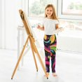 thumbnail image 6 of Girl's Legging Full-Length Colorful Print Tights For Dance Gym Everyday Wear Abstract Vector Colorful Swirl, 6 of 8