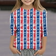 thumbnail image 2 of FamilyThread Kids American USA Flag Patriotic T Shirts 4th of July Summer T-Shirt for Boys Girls Short Sleeve American Flag Holiday Patriotic Tops, 2 of 5