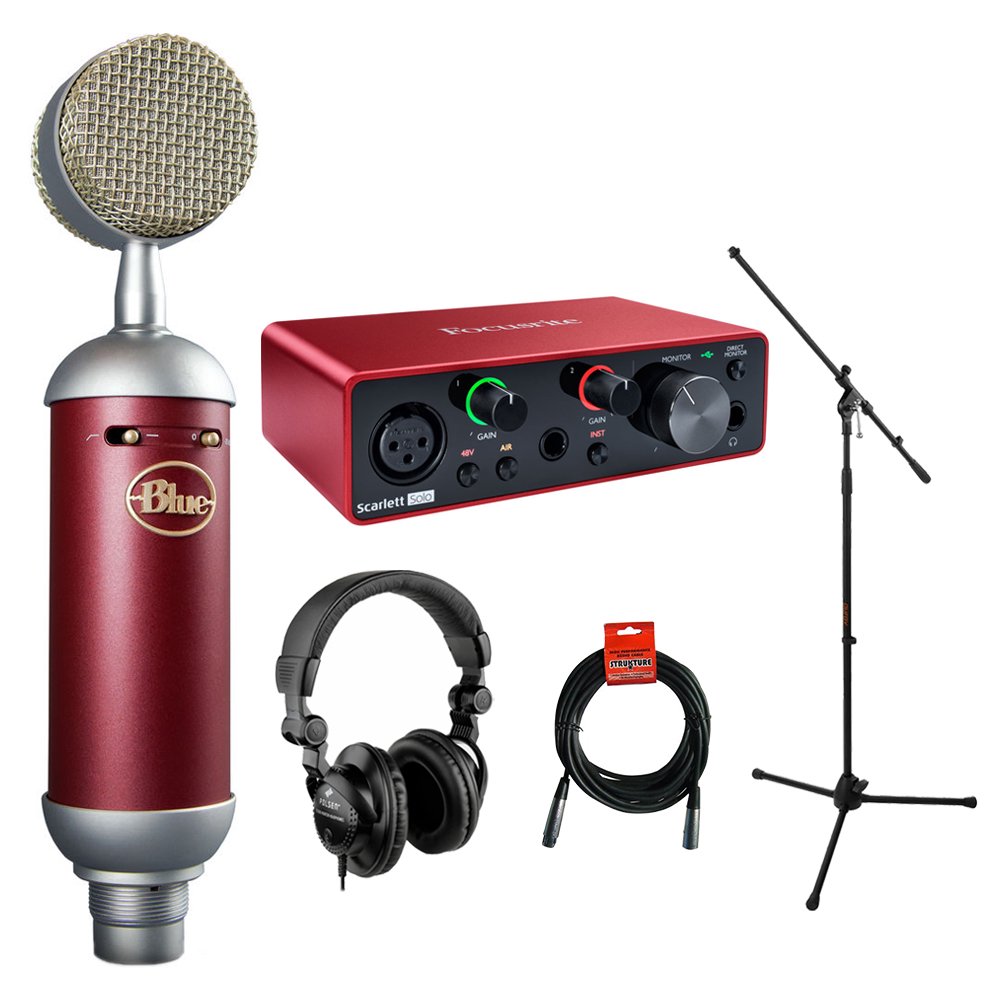 Blue Spark SL Studio Condenser Microphone with Focusrite Scarlett Solo Audio Inteface (3rd gen