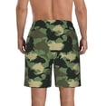thumbnail image 3 of Disketp Men'S Swim Trunks Hawaiian Breathable Surf Beach Swimsuits Mesh Lining Beach Shorts With Pockets-Camouflage Shark, 3 of 9