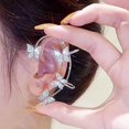 thumbnail image 2 of Pendientes de mariposa NQ de circonita ajustables sin perforaciones, 2 of 5