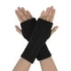 thumbnail image 1 of Guantes sin dedos de punto elástico unisex INSPIRE CHIC color negro talla única, 1 of 6