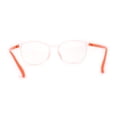 thumbnail image 4 of Kid Girls Colorful Round Horn Rim Blue Light Filter Computer Glasses Orange, 4 of 4