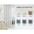 thumbnail image 4 of XWZO 52x108 Modern Linen Sheer Grommet Curtains 108 for Bedroom, Off-White Solid Light Filtering Semi Sheer Curtains 2 Panels, Greyish White, 4 of 10
