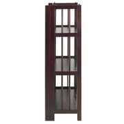 Casual Home 3-Shelf Folding Stackable Bookcase 27.5 Wide-Finish:Espresso