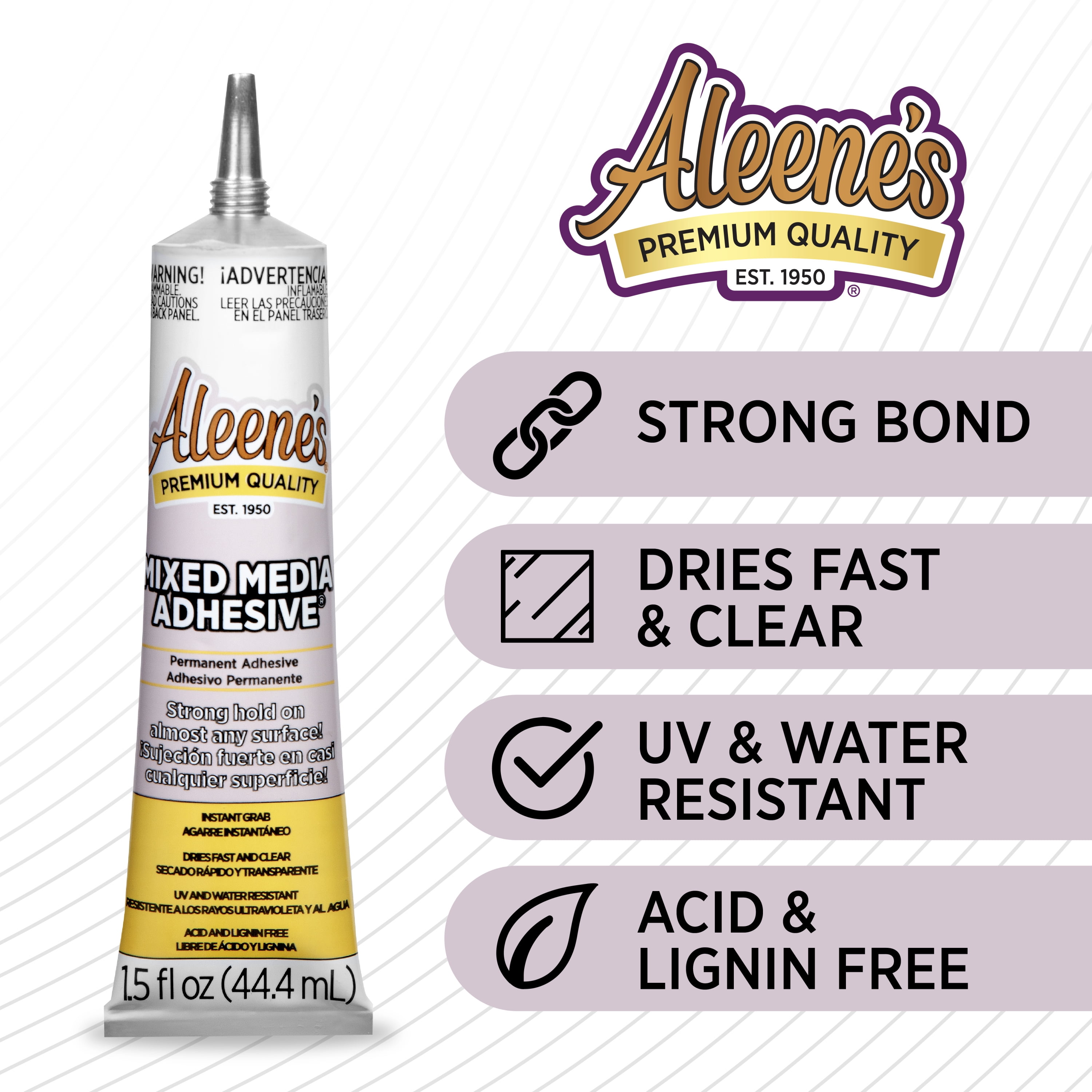 Aleene's Mixed Media Adhesive 1.5 fl oz, Clear, Permanent, Multi-Surface Glue