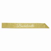 Shimmering Gold"Bachelorette" Satin Sash - 1pc
