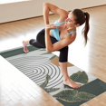 thumbnail image 6 of Green Boho Geometric and Plant Pattern (4) Hot Yoga Mat Towel Non Slip for Hot Yoga - Quick-Drying Yoga Mat Cover with 4 Corner Pockets with Travel Bag - Hot Yoga Towel Non Slip 74"x26", 6 of 6