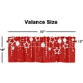 thumbnail image 6 of Christmas Valance Curtains for Kitchen Windows, Red Xmas Snowflake Velvet Winter Holiday Treatment Rod Pocket Valance for Bedroom Bathroom Cafe Room 52x18 inch, 6 of 6